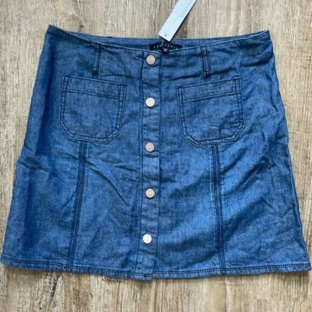 Sanctuary Womens Denim Marianne Mini Skirt, Blue, 31 - Picture 3 of 4